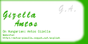 gizella antos business card